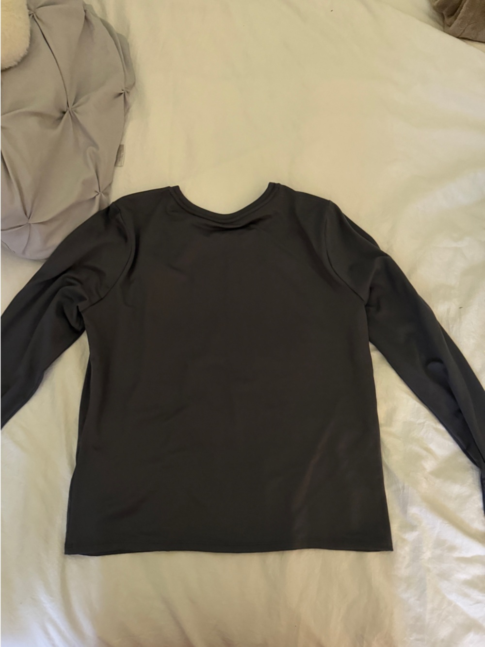 Hollister Long Sleeve Crew Neck Top - Dark Gray